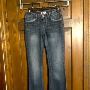 Blue distressed jeans